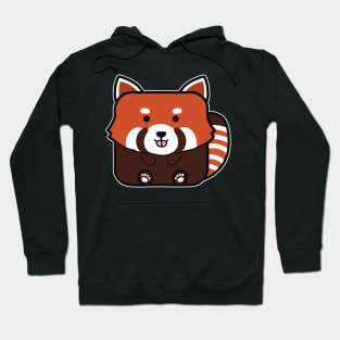 Kawaii Square Red Panda Hoodie